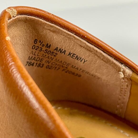 A.n.a Women’s Kenny Wedge Heel Tan Cognac Color Size 6.5 Vegan - Picture 7 of 11